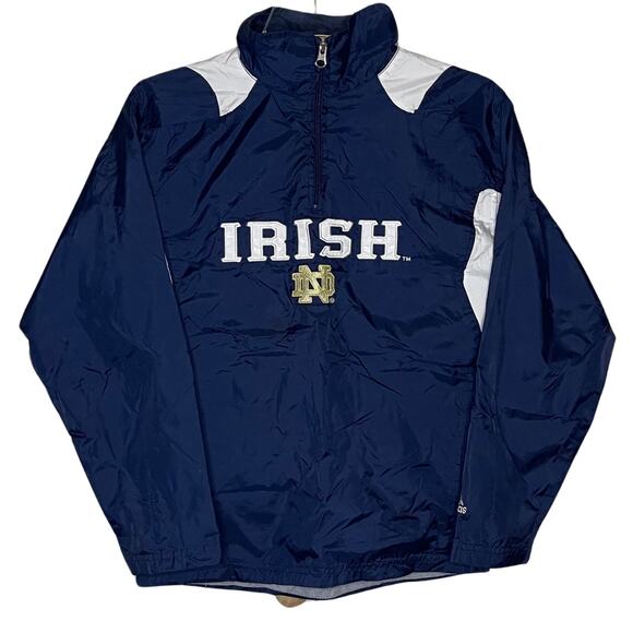 adidas Other - Notre Dame Irish Adidas Kids Windbreaker Pullover Jacket Blue Size Youth Medium